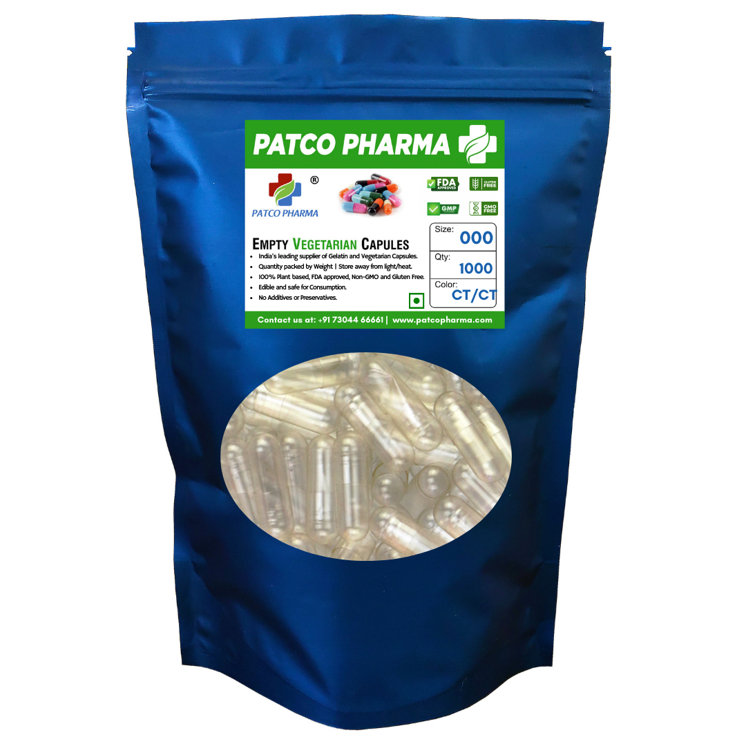 Size 000 Empty Vegetarian Capsule Clear(1400mg powder)