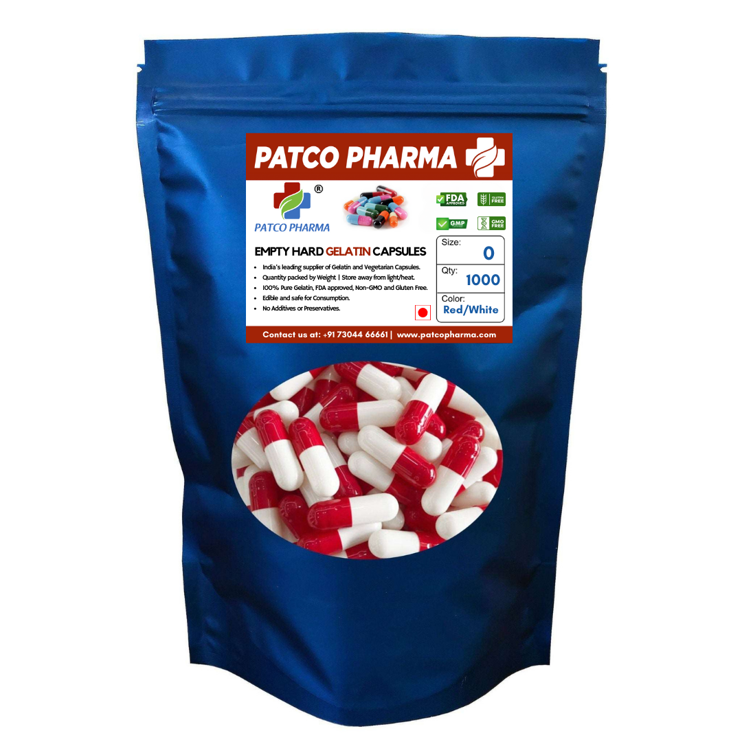 Size 0 Empty Gelatin Capsule(500mg powder)