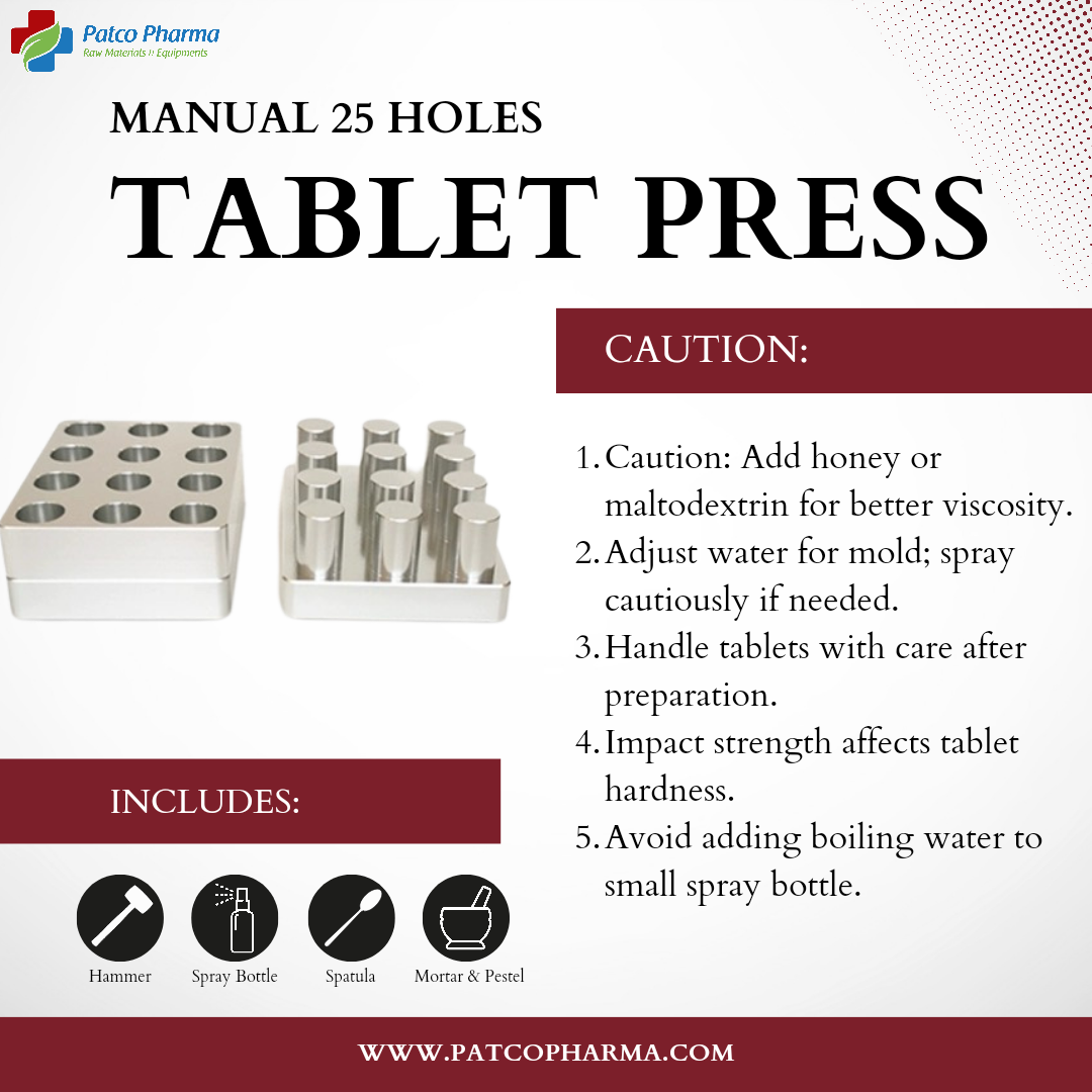 25 Holes Manual Tablet Press Machine