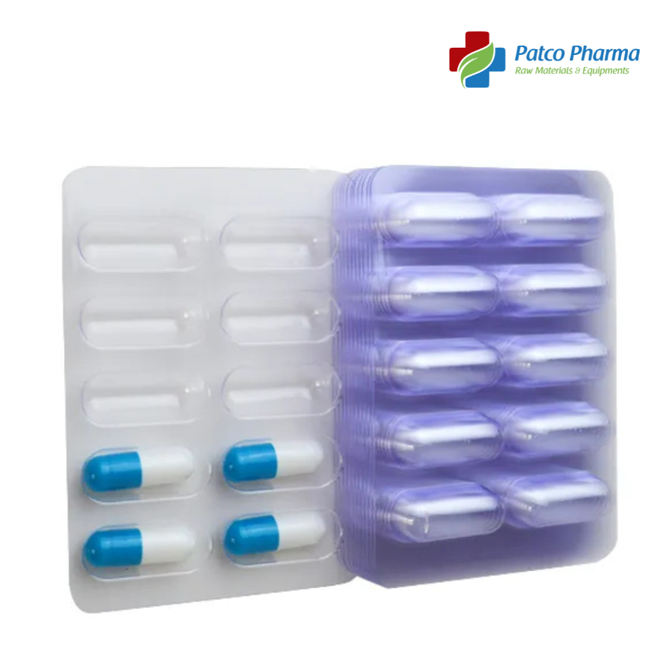 Patco Pharma Size 0 Plastic Blister for 10 Capsules with Aluminum Back
