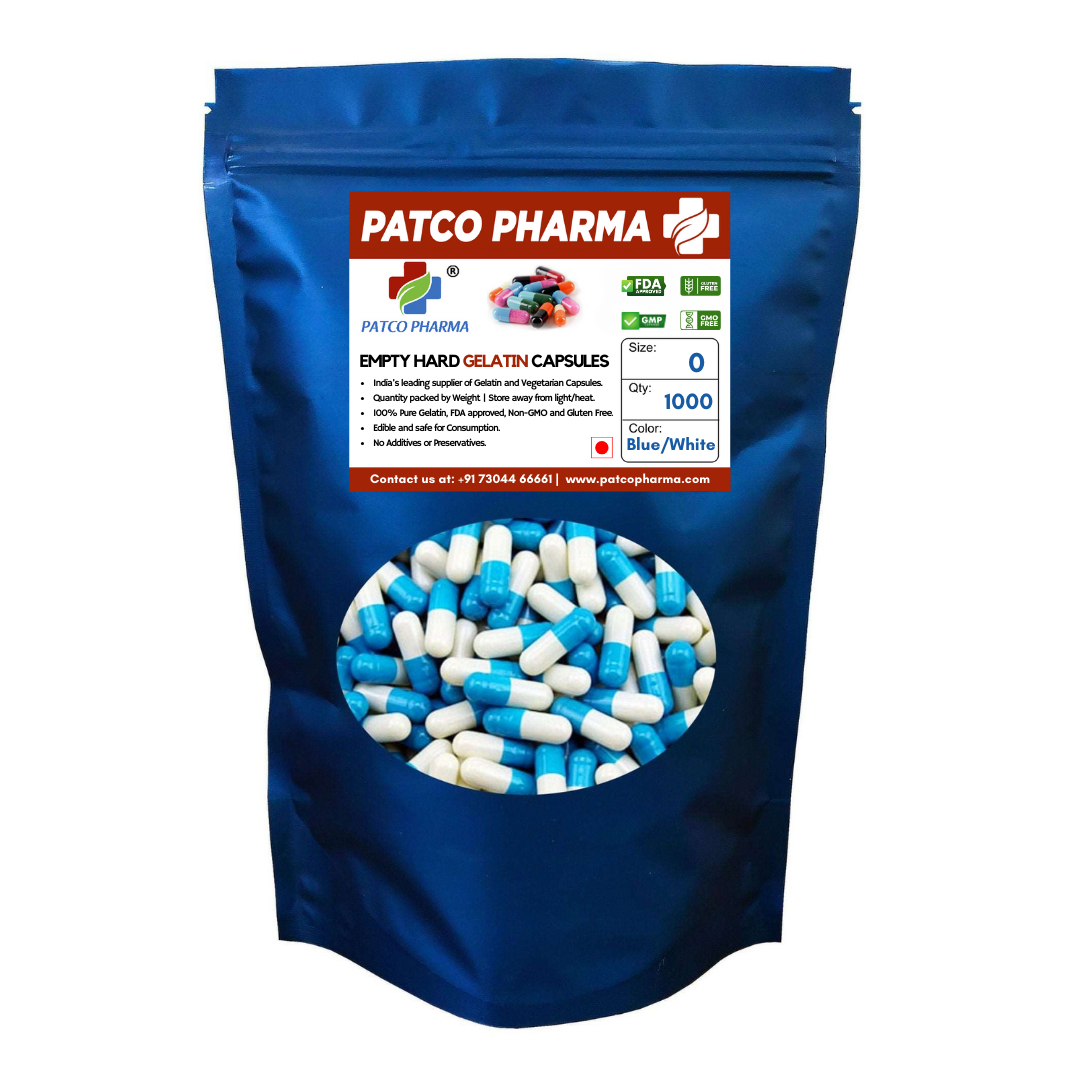 Size 0 Empty Gelatin Capsule(500mg powder)