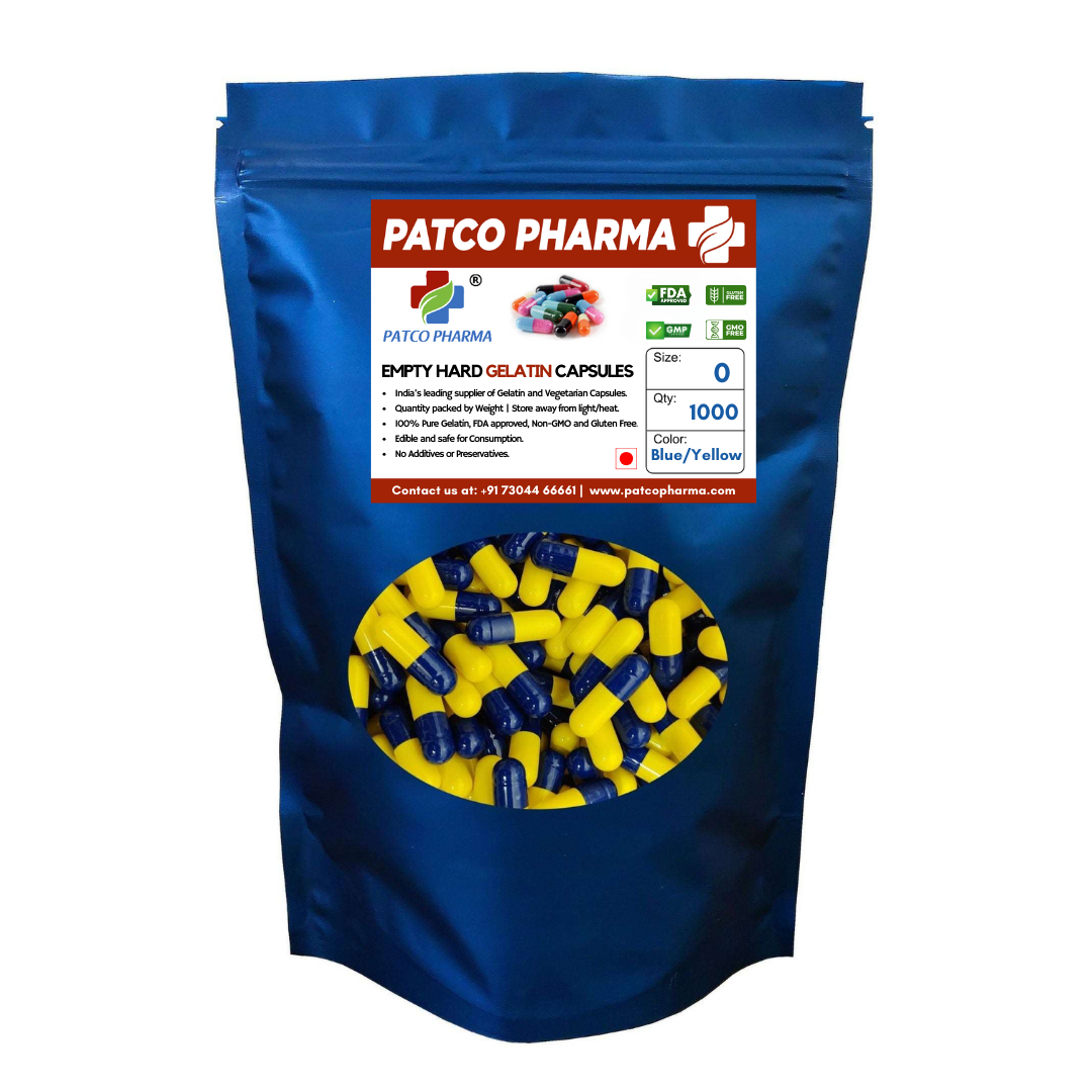 Size 0 Empty Gelatin Capsule(500mg powder)