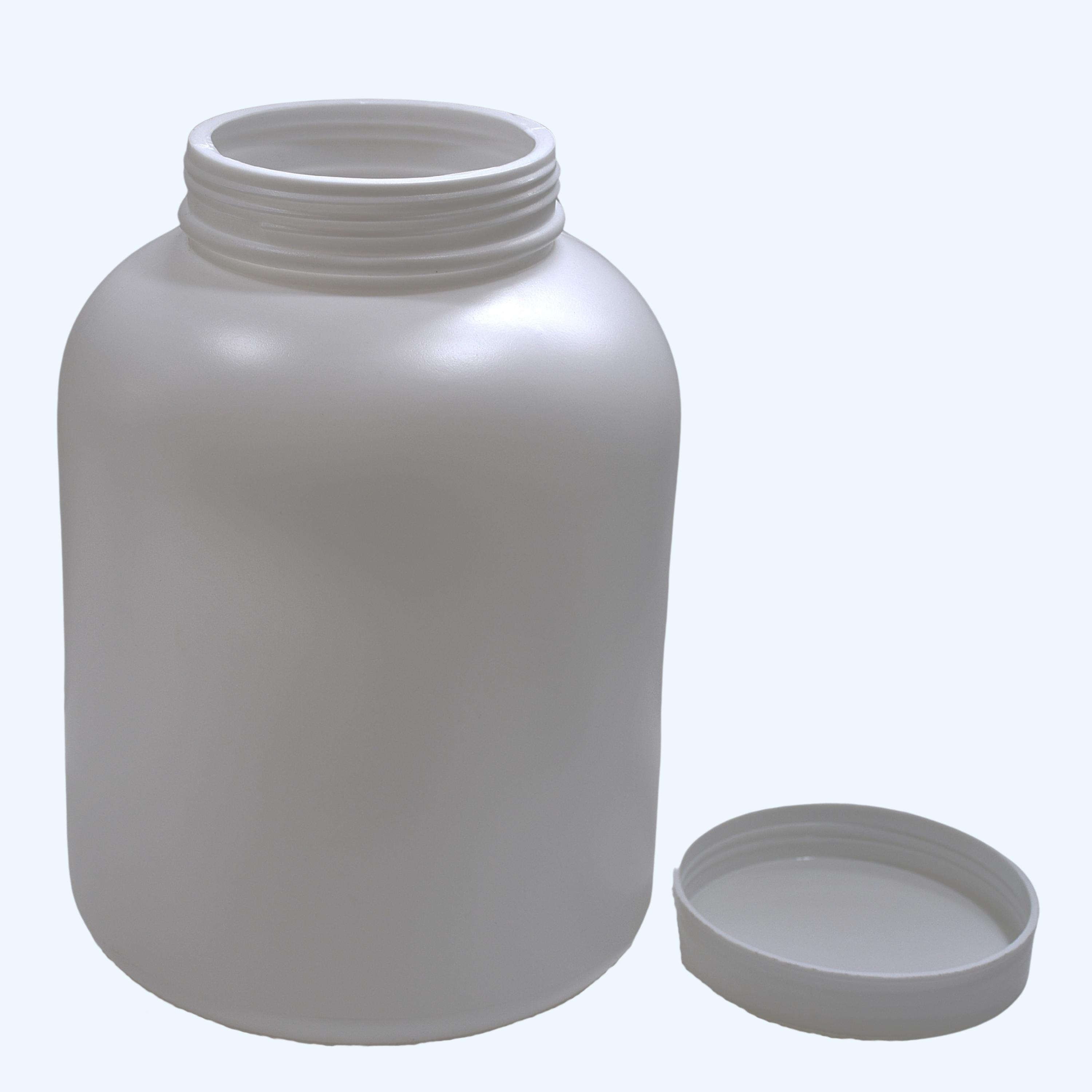 White HDPE Big Empty Sample Jar 4000ml & 8000ml