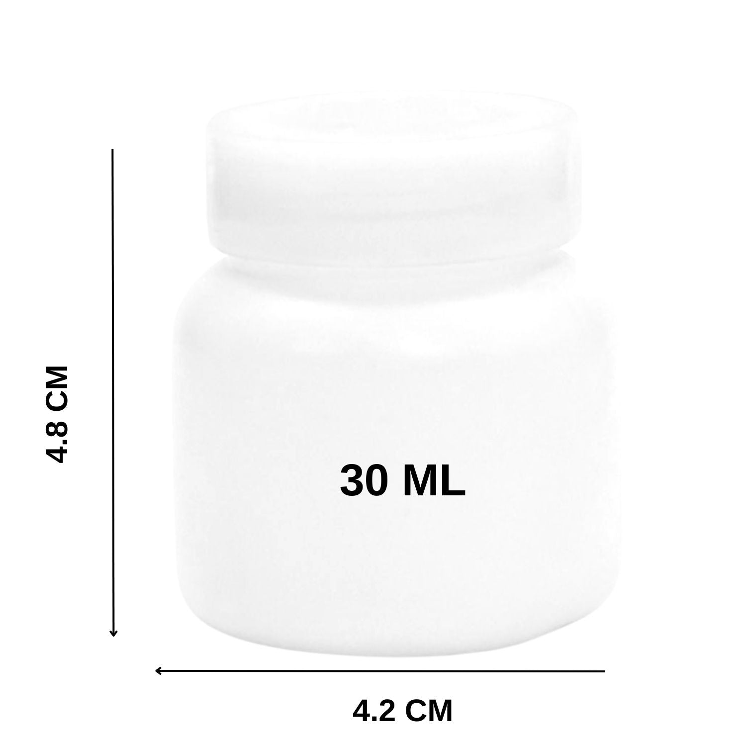 White HDPE Empty Sample Bottles 60ml to 150ml