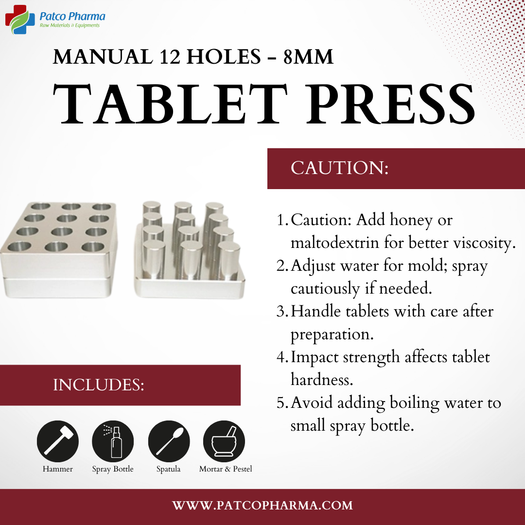 12 Holes Manual Tablet Press Machine (Size 8mm)