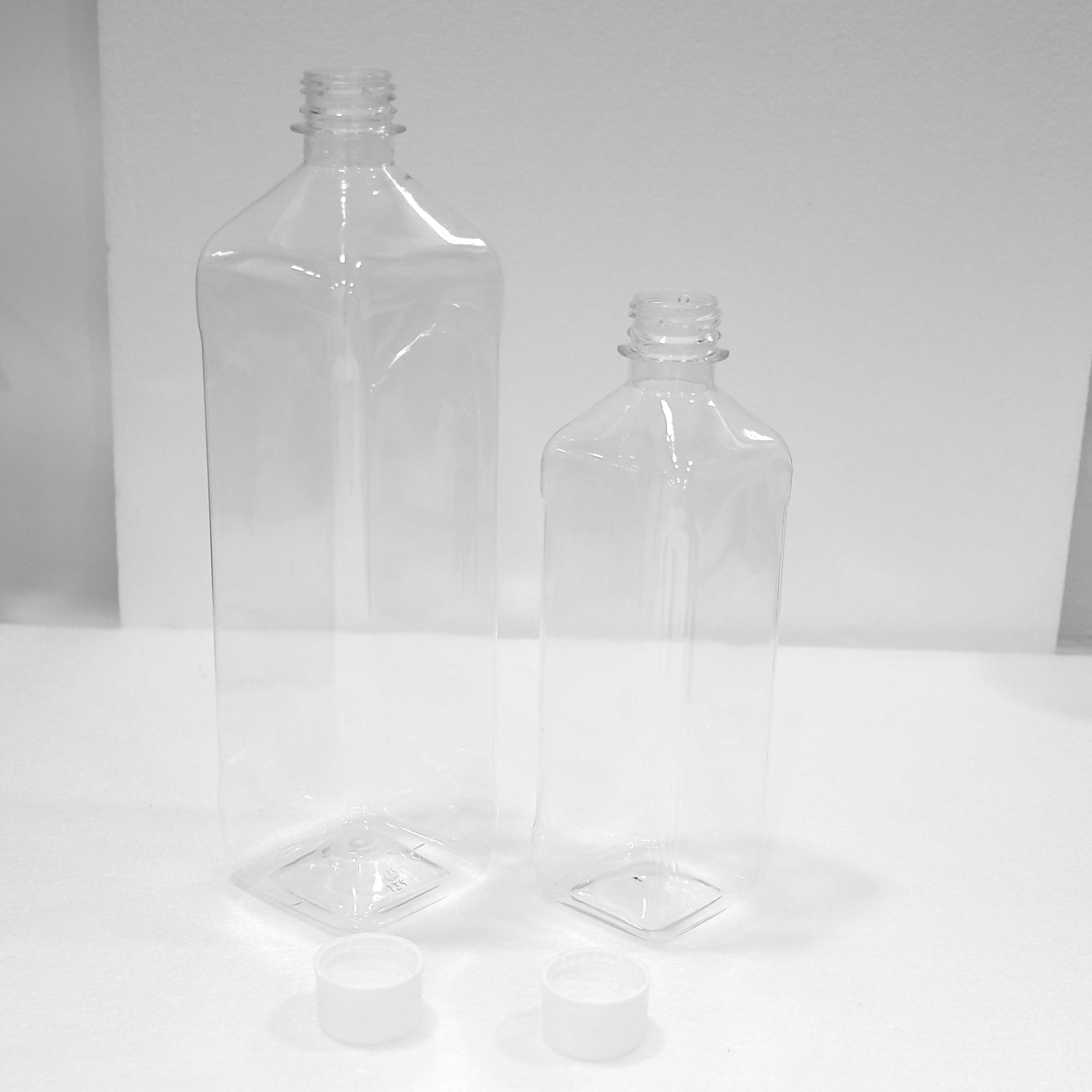 Patco Pharma 1000ml PP Plastic Transparent Multi-Use Square Juice Bottle