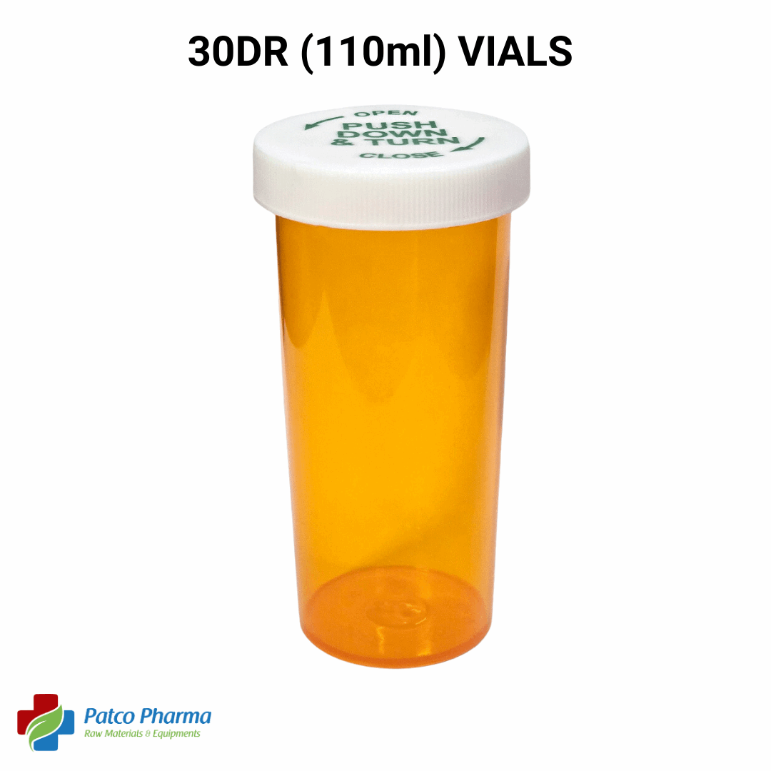 30DR (110ml) Vials: Secure Medication Storage Containers, Patco Pharma, Plastic Containers, vials-containers-for-medication-30-dram, 110ml, 30dr, 30dr vial, amber vials, conical vial, crc, dram vials, laboratory vials, plain vial, plastic vials, plastic vials with caps, plastic vials with screw caps, prp vial, sample collection vials, sample vials, small vials, sterile empty vials, type of vial, vial, vial amber, vials, Vitamin Dosage Capsules, Patco Pharma