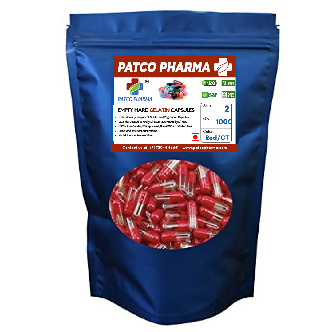 आकार 2 गुलाबी/सीटी खाली जिलेटिन कैप्सूल