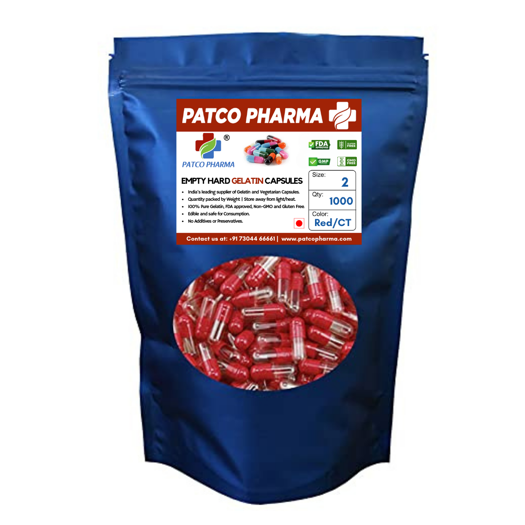 Size 2 Empty Gelatin Capsule(370mg powder)