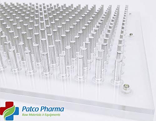 100 Holes Acrylic - Manual Empty Capsule Filling Machine (Size 5 Capsule - 150 Mg Powder Filling) Patco Pharma