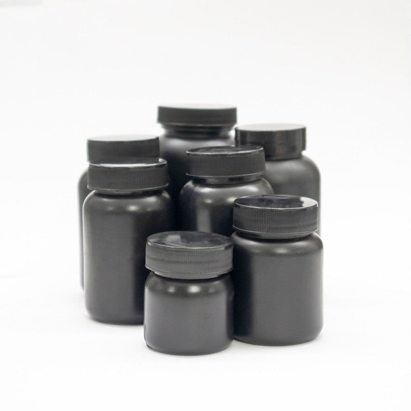 150ml hdpe black empty bottle