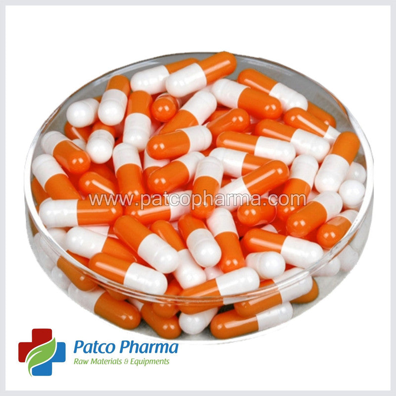 Size 00 Orange/White Empty Gelatin Capsule, Patco Pharma, Gelatin Capsules, size-00-orange-white-empty-gelatin-capsule, "1000 mg capsule, Gelatin Capsule, Size 00 Capsule", Patco Pharma