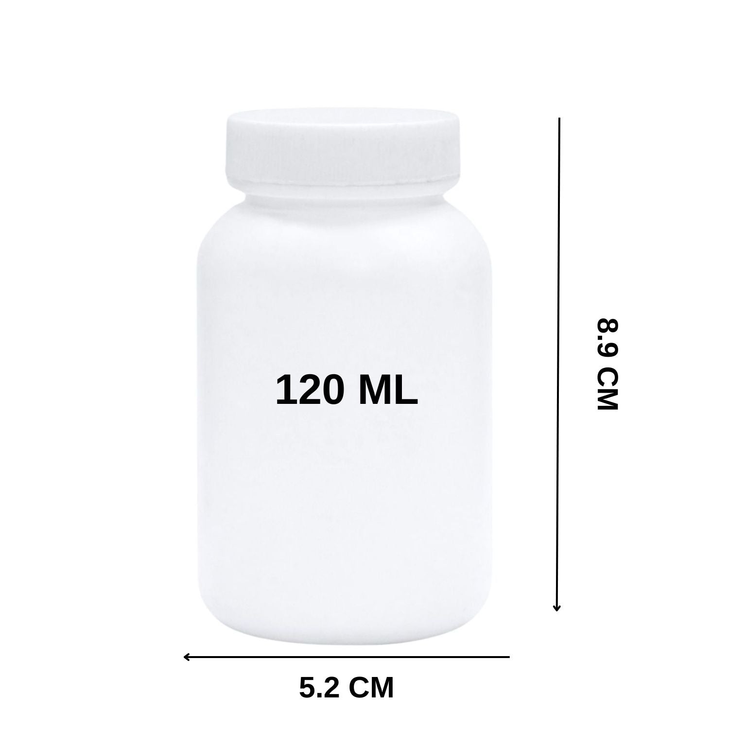 120ml White HDPE Empty Bottle