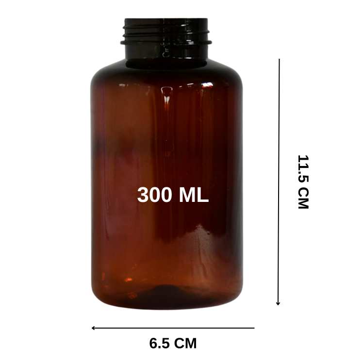 300ml Amber PET Empty Bottle