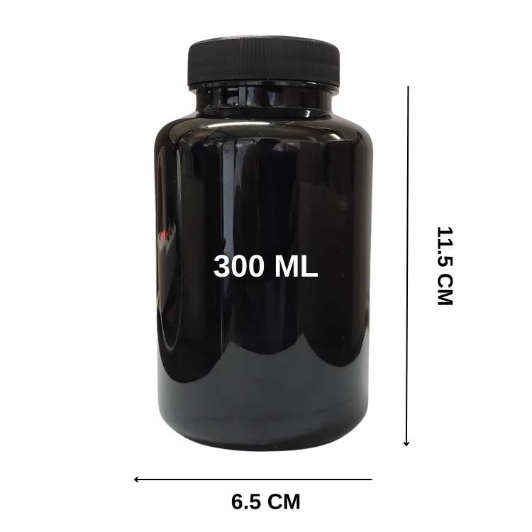 300ml Dark Amber PET Empty Bottle