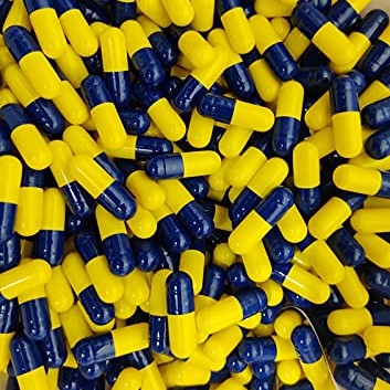 Size 2 Blue/Yellow Empty Gelatin Capsule 5000pcs Limited Offer