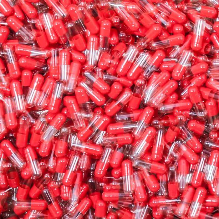 Size 0 Red/CT Empty Gelatin Capsules Bulk Buy 100000Pcs