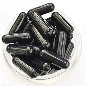 Size 00 Black Empty Gelatin Capsule (950mg powder capacity)