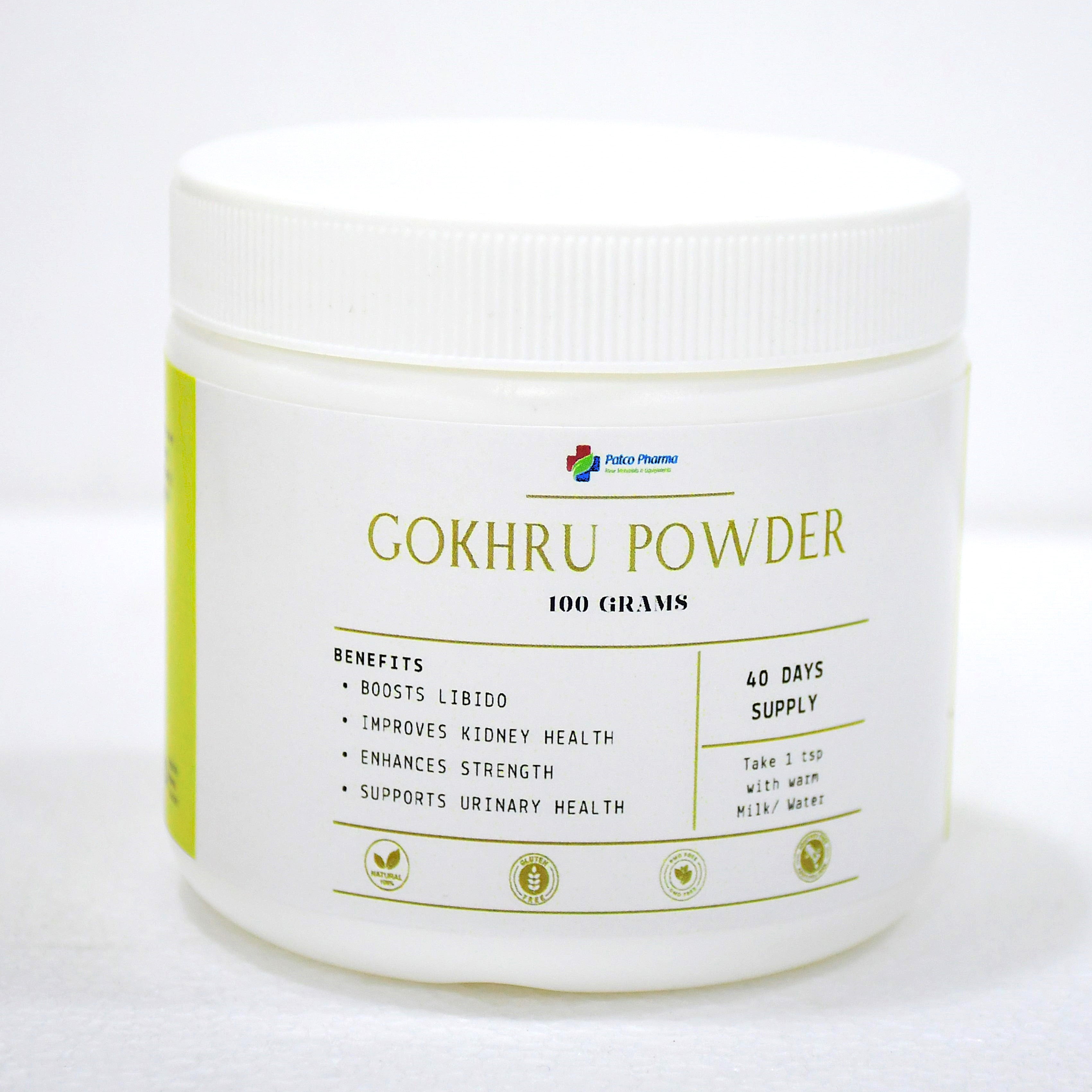 Gokharu Powder 100gm in Jar – Natural Wellness