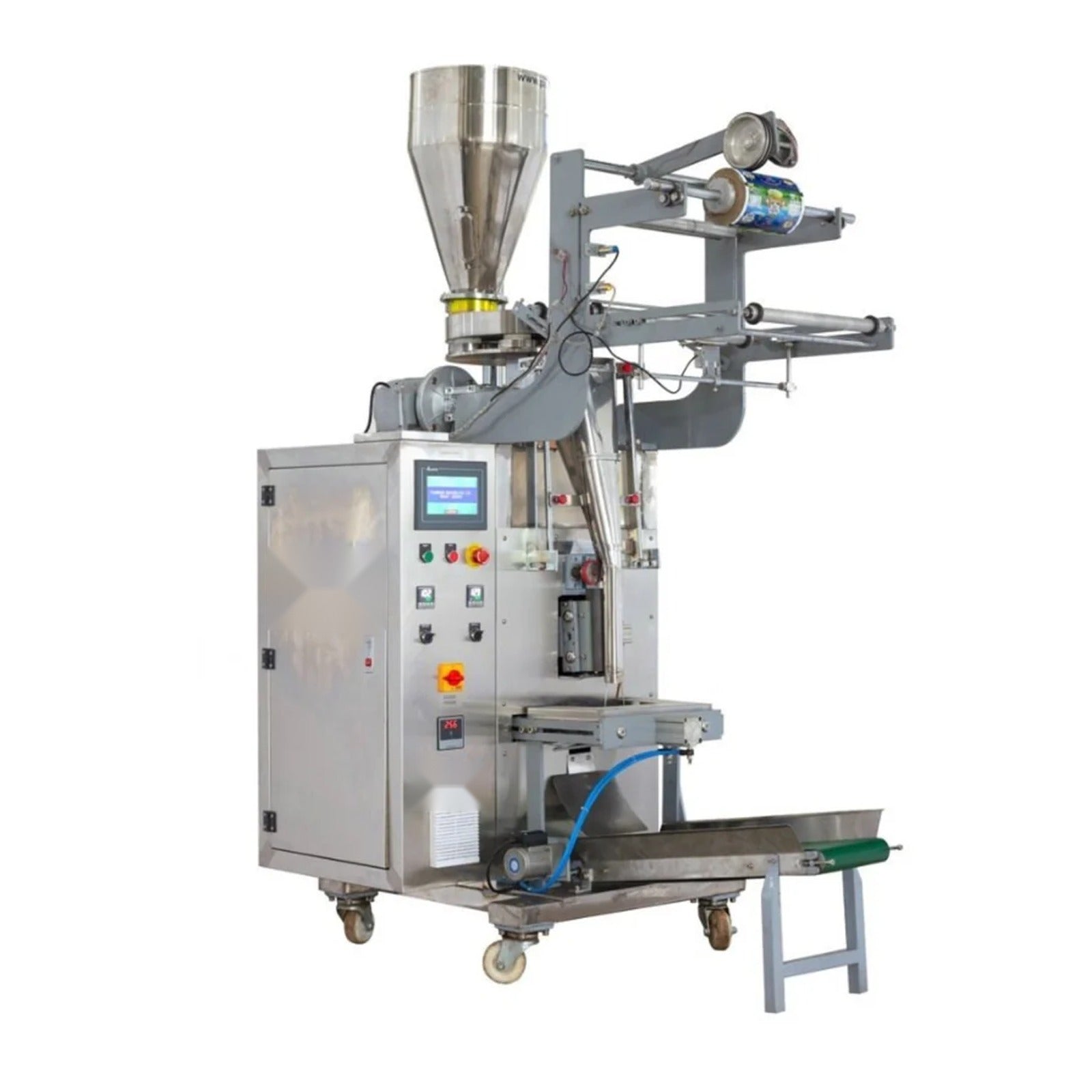 45 FPM automatic auger filler machine with pouch collecting conveyor