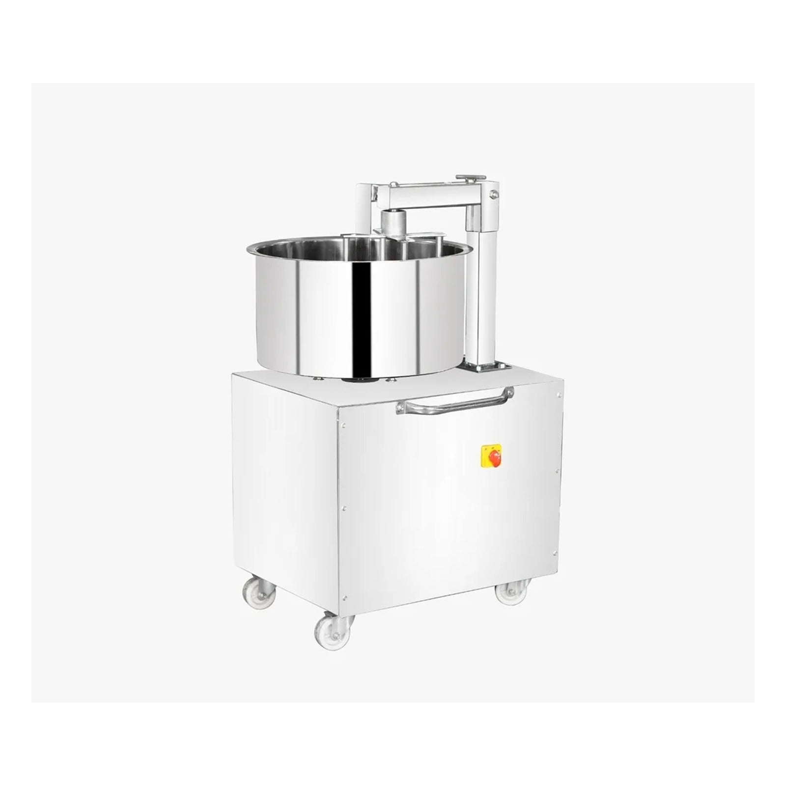 Besan mixing machine, 10 litre L-type stainless steel mixer on castors