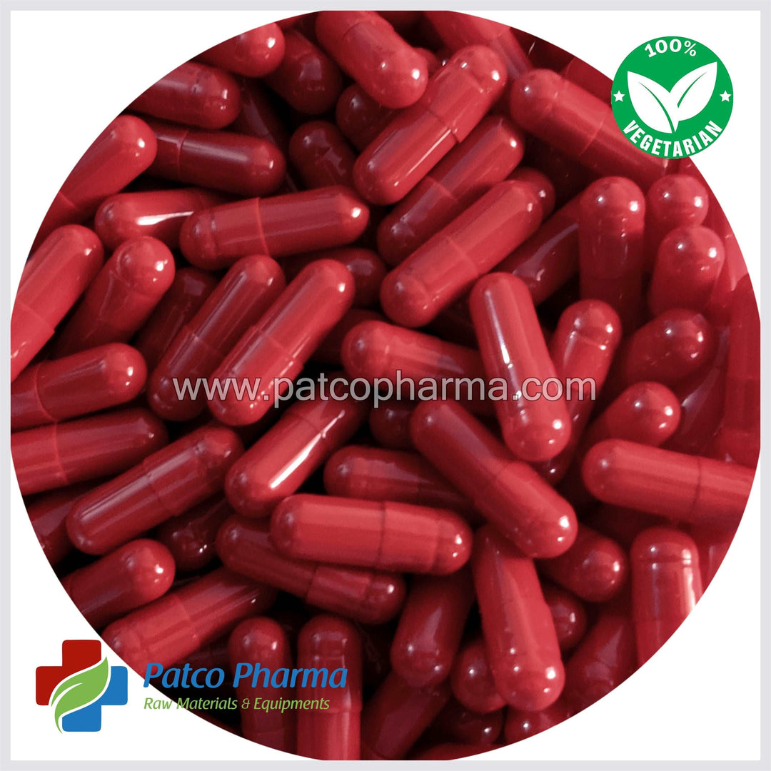 Size 0 Red Empty Vegatarian Capsule, Patco Pharma, HPMC capsules, size-0-red-empty-vegetarian-capsule, "500 mg capsule, Red Capsule", Size 0 Capsule, Vegetarian capsule, Patco Pharma