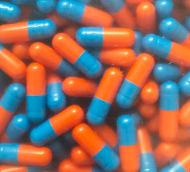 Size 00 Orange / Blue Empty Gelatin Capsule Limited Offer