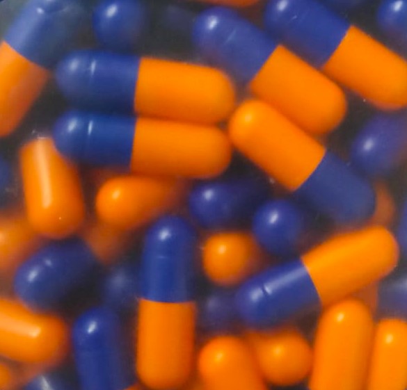 Size 00 Orange / Blue Empty Gelatin Capsule Limited Offer