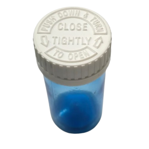 50ml Blue PET Empty Bottle with CRC Cap 25pcs for Secure Storage Limited Offer