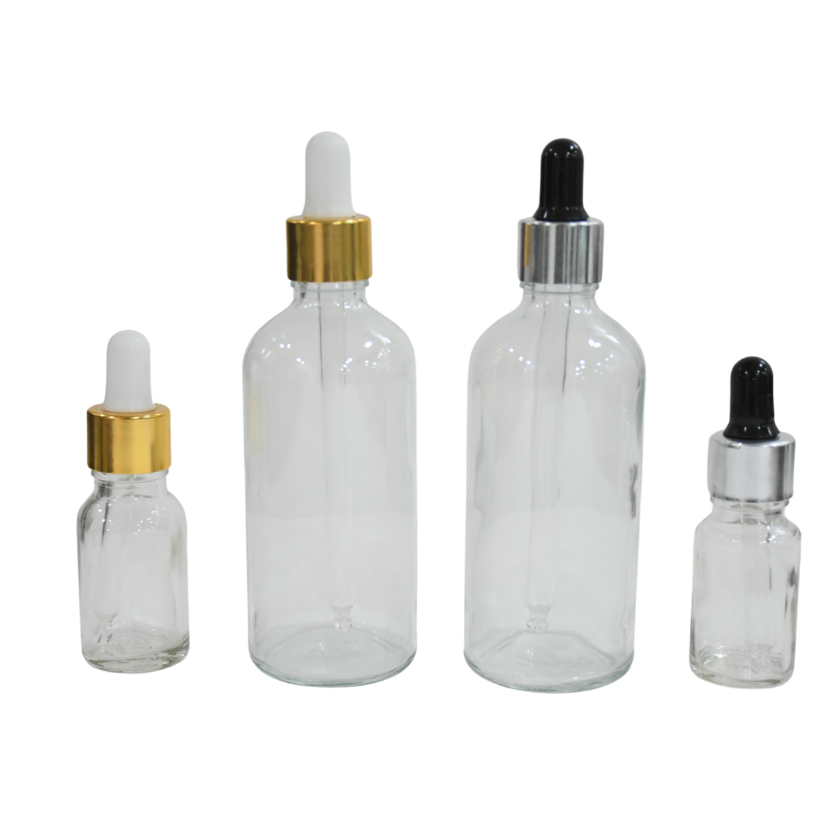 Patco Pharma Glass Dropper Bottle with Silver Caps– Premium Storage for Precise Liquid Dispensing