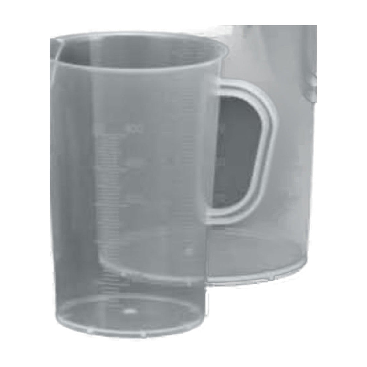 1000 ml polypropylene long form measuring jug with heavy duty handle