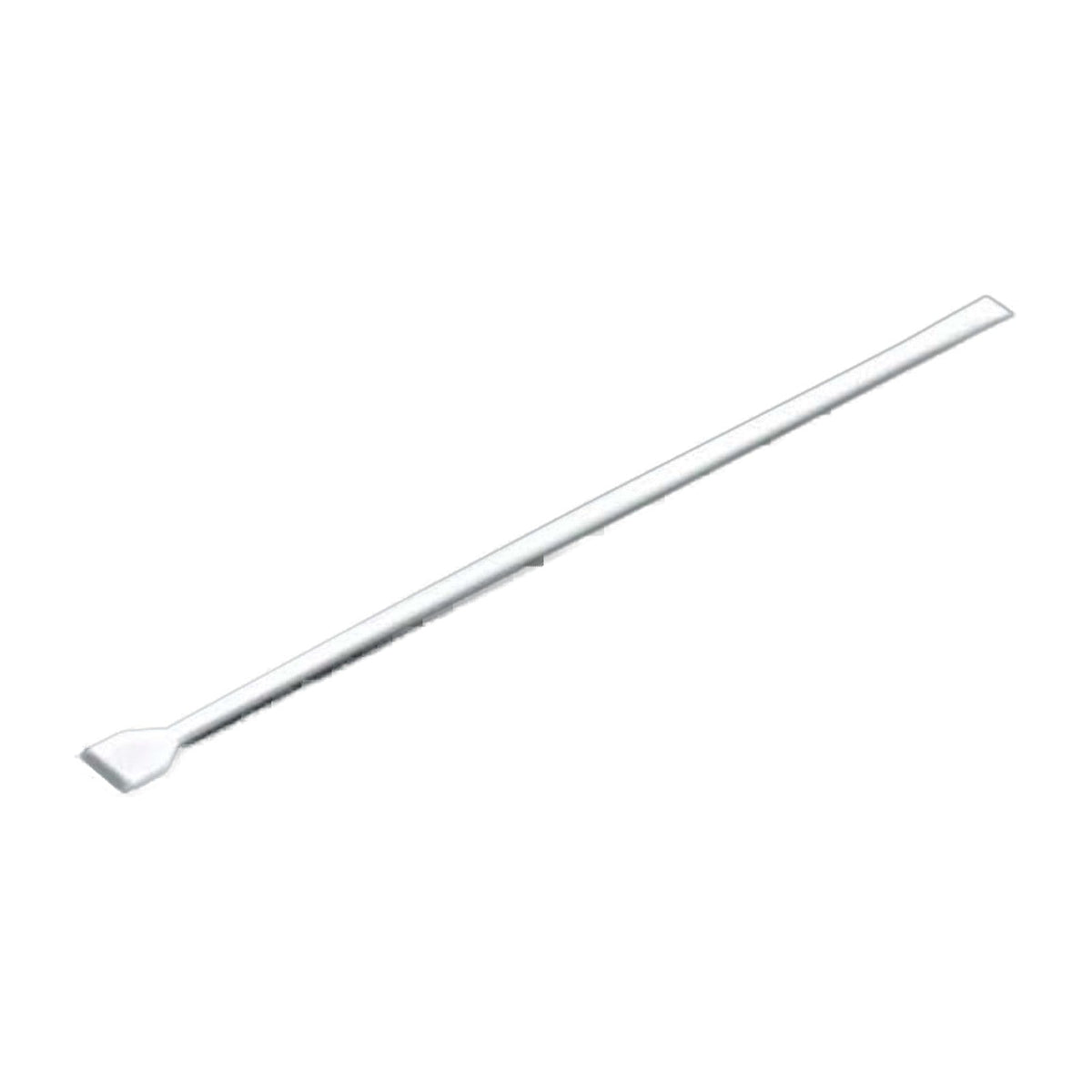 Polypropylene policeman stirring rod flattened at both ends