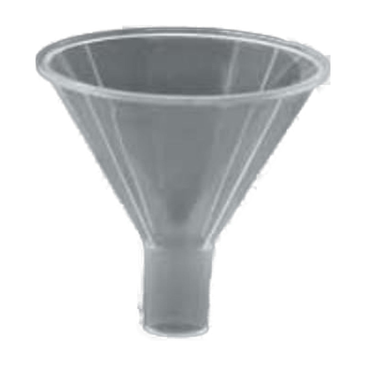 65 mm polypropylene powder funnel with parallel stem