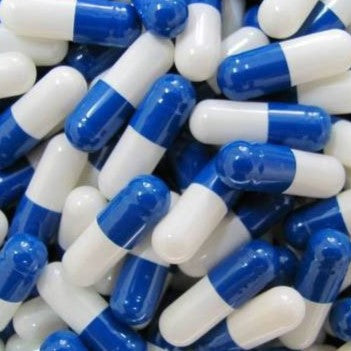 Size 00 NavyBlue/White Empty Gelatin Capsule Bulk Buy 75000Pcs