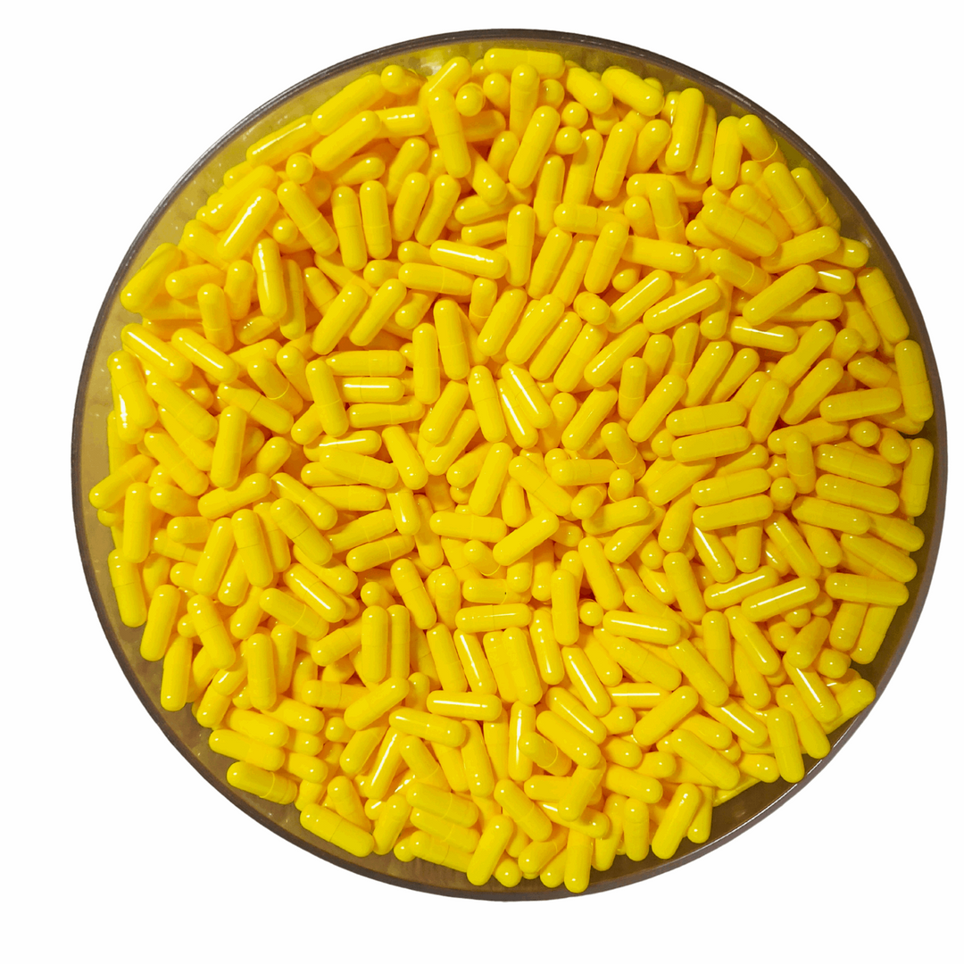 Size 3 Yellow Empty Gelatin Capsule (300mg powder capacity)