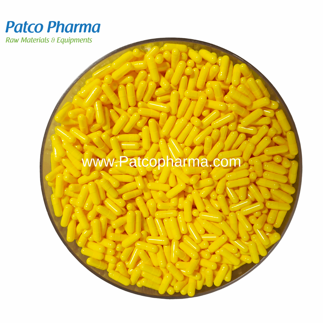 Size 3 Yellow Empty Gelatin Capsule, Patco Pharma, Gelatin Capsules, size-3-yellow-empty-gelatin-capsule, "300 mg capsule, Gelatin Capsule, Size 3 capsule, Patco Pharma