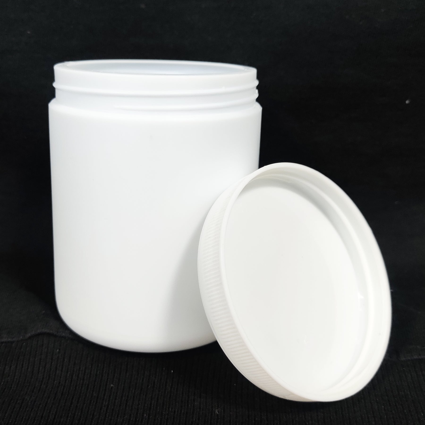 650ml White HDPE Empty Container - for Ayurvedic Powder Storage Container Air Tight Patco Pharma