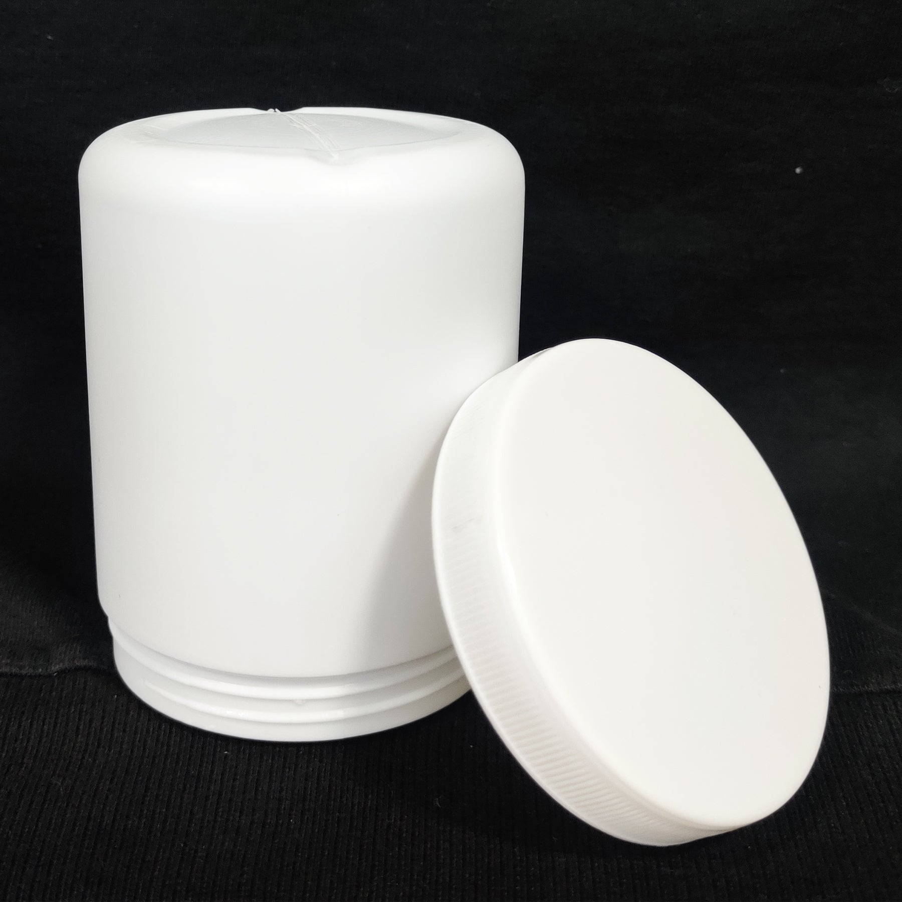 650ml White HDPE Empty Container - for Ayurvedic Powder Storage Container Air Tight Patco Pharma