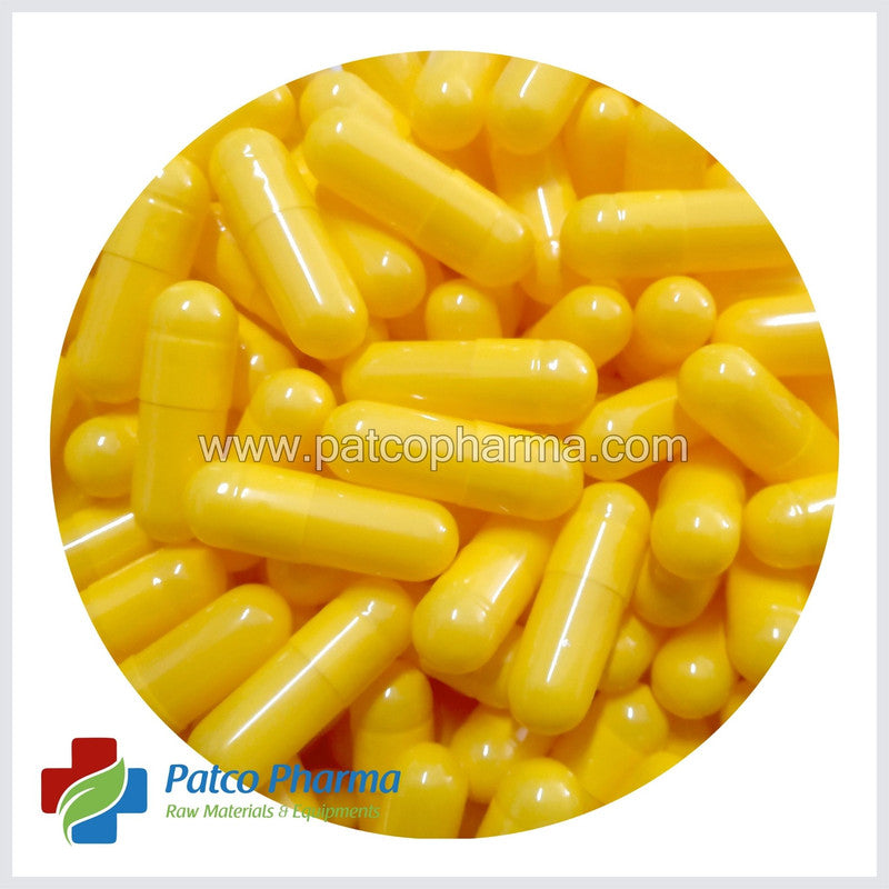 Size 00 Yellow Empty Gelatin Capsule, Patco Pharma, Gelatin Capsules, size-00-yellow-empty-gelatin-capsule, "1000 mg Capsule, Gelatin Capsule, Size 00 Capsule", Patco Pharma