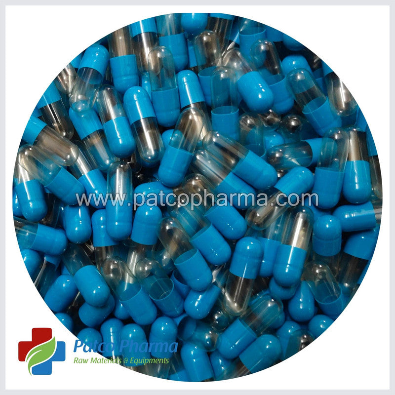Size 3 Blue/CT Empty Gelatin Capsule Patco Pharma