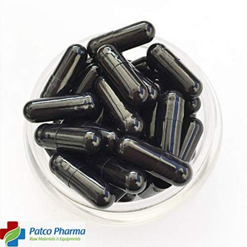 Size 0 Black Empty Gelatin Capsule, Patco Pharma, Gelatin Capsules, size-0-black-empty-gelatin-capsule, "500 mg capsule, Black Capsule", Gelatin Capsule, Size 0 Capsule, Patco Pharma