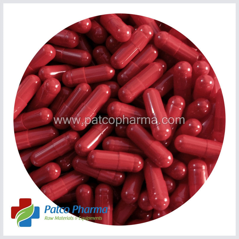 Size 0 Red Empty Gelatin Capsule, Patco Pharma, Gelatin Capsules, size-0-red-empty-gelatin-capsule, "500 mg capsule, Gelatin Capsule, Red Capsule", Size 0 Capsule, Patco Pharma